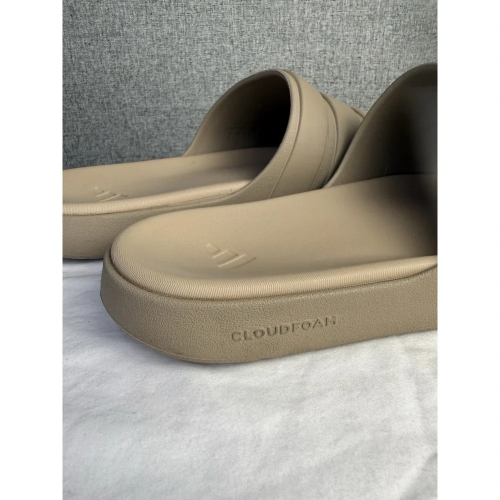Adidas ZNSORY Cloudfoam EVA 3‎ Stripe Sport Slip-On Slide Sandals Brown Men's 9